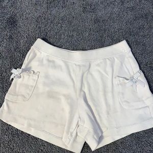 children’s (girls) white cloth shorts